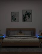 vidaXL Нощни шкафчета с LED осветление 2 бр сонома дъб 40x39x485см