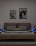 vidaXL Нощни шкафчета с LED осветление 2 бр старо дърво 40x39x485см
