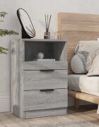 vidaXL Нощни шкафчета Сив Сонома Standard Engineered wood