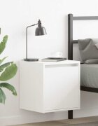 vidaXL Нощни шкафчета за стенен монтаж 2 бр бели 38x34x40 см