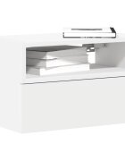 vidaXL Нощни шкафчета за стенен монтаж 2 бр бели 45x26x285 см
