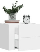 vidaXL Нощни шкафчета за стенен монтаж 2 бр бели 45x30x35 см