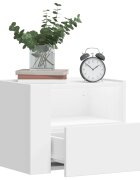 vidaXL Нощни шкафчета за стенен монтаж 2 бр бели 45x30x35 см