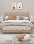 vidaXL Нощни шкафчета за стенен монтаж 2 бр бели 50x36x40 см