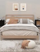 vidaXL Нощни шкафчета за стенен монтаж 2 бр черни 50x30x47 см