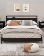 vidaXL Нощни шкафчета за стенен монтаж 2 бр черни 50x36x40 см