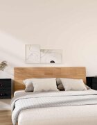 vidaXL Нощни шкафчета за стенен монтаж 2 бр черни 50x36x40 см
