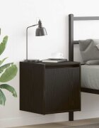 vidaXL Нощни шкафчета за стенен монтаж 2 бр черно 38x34x40 см