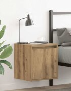 vidaXL Нощни шкафчета за стенен монтаж 2 бр дъб артизан 38x34x40 см