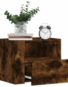 vidaXL Нощни шкафчета за стенен монтаж 2 бр опушен дъб 45x30x35 см