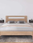 vidaXL Нощни шкафчета за стенен монтаж 2 бр сив 40x295x22 см