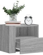 vidaXL Нощни шкафчета за стенен монтаж 2 бр сив сонома 45x30x35 см