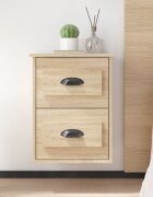 vidaXL Нощни шкафчета за стенен монтаж 2 бр сонома дъб 415x36x53 см
