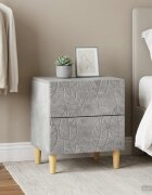 vidaXL Нощно шкафче 2 бр. Бетонно сиво 43 x 345 x 48 см