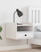 vidaXL Нощно шкафче 2 бр. Бяло 38 x 36 x 295 см Борово дърво масив