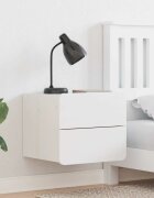 vidaXL Нощно шкафче 2 бр. Бяло 39 x 34 x 33 см Масивно дърво бор