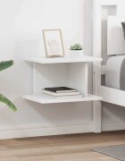 vidaXL Нощно шкафче 2 бр. Бяло 40 x 30 x 25 см Инженерна дървесина