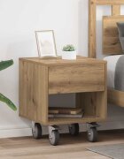 vidaXL Нощно шкафче 2 бр. Дъб 405 x 40 x 48 см Инженерна дървесина