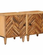 vidaXL Нощно шкафче 2 бр. Кафяво 40 x 33 x 46 cm Солидно мангово дърво