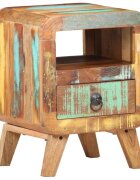 vidaXL Нощно шкафче 30x30x41 см регенерирано дърво масив