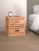 vidaXL Нощно шкафче 34x34x34 см орех масив