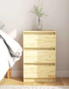 vidaXL Нощно шкафче 40x295x64 см бор масив