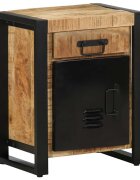 vidaXL Нощно шкафче 40x30x50 cm Масивна груба дървесина Манго