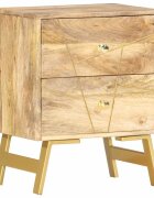 vidaXL Нощно шкафче 40x30x50 см мангово дърво масив