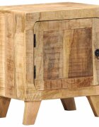 vidaXL Нощно шкафче 40x32x46 cm Масивна дървесина Грубо манго