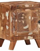 vidaXL Нощно шкафче 40x32x46 cm Масивна дървесина Възстановена