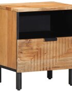 vidaXL Нощно шкафче 40x33x46 см масивна акация