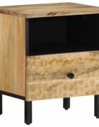 vidaXL Нощно шкафче 40x33x46 см масивно мангово дърво