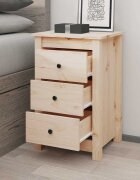 vidaXL Нощно шкафче 40x35x615 см борово дърво масив