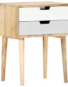 vidaXL Нощно шкафче 47x35x59 см мангово дърво масив