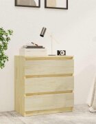 vidaXL Нощно шкафче 60x36x64 см бор масив