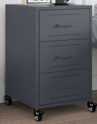 vidaXL Нощно шкафче антрацит 36x39x59 см стомана