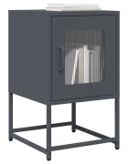 vidaXL Нощно шкафче Антрацит 36x39x605 cm Студено валцувана стомана