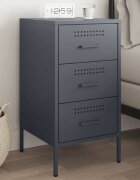 vidaXL Нощно шкафче антрацит 36x39x68 см стомана