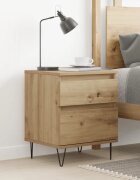 vidaXL Нощно шкафче Artisan Oak 40x35x50 cm Инженерна дървесина