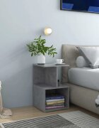 vidaXL Нощно шкафче бетонно сив 35x35x55 см инженерно дърво