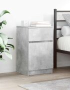 vidaXL Нощно шкафче бетонно сиво 39x35x65 см инженерно дърво