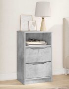 vidaXL Нощно шкафче Бетонно сиво 40 x 30 x 67 cm Инженерна дървесина