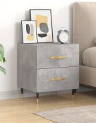 vidaXL Нощно шкафче бетонно сиво 40x35x475 см инженерно дърво