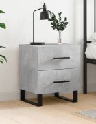 vidaXL Нощно шкафче бетонно сиво 40x35x475 см инженерно дърво
