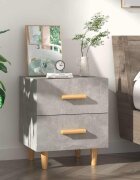 vidaXL Нощно шкафче бетонно сиво 40x35x475 см ПДЧ