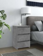 vidaXL Нощно шкафче бетонно сиво 40x35x625 см инженерно дърво