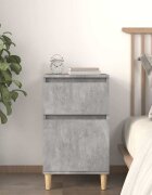 vidaXL Нощно шкафче бетонно сиво 40x35x70 см