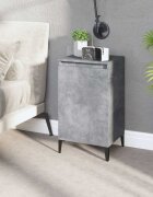 vidaXL Нощно шкафче бетонно сиво 40x35x70 см инженерно дърво