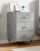 vidaXL Нощно шкафче бетонно сиво 40x40x66 см инженерно дърво