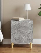 vidaXL Нощно шкафче Бетонно сиво 43 x 345 x 50 см Инженерна дървесина